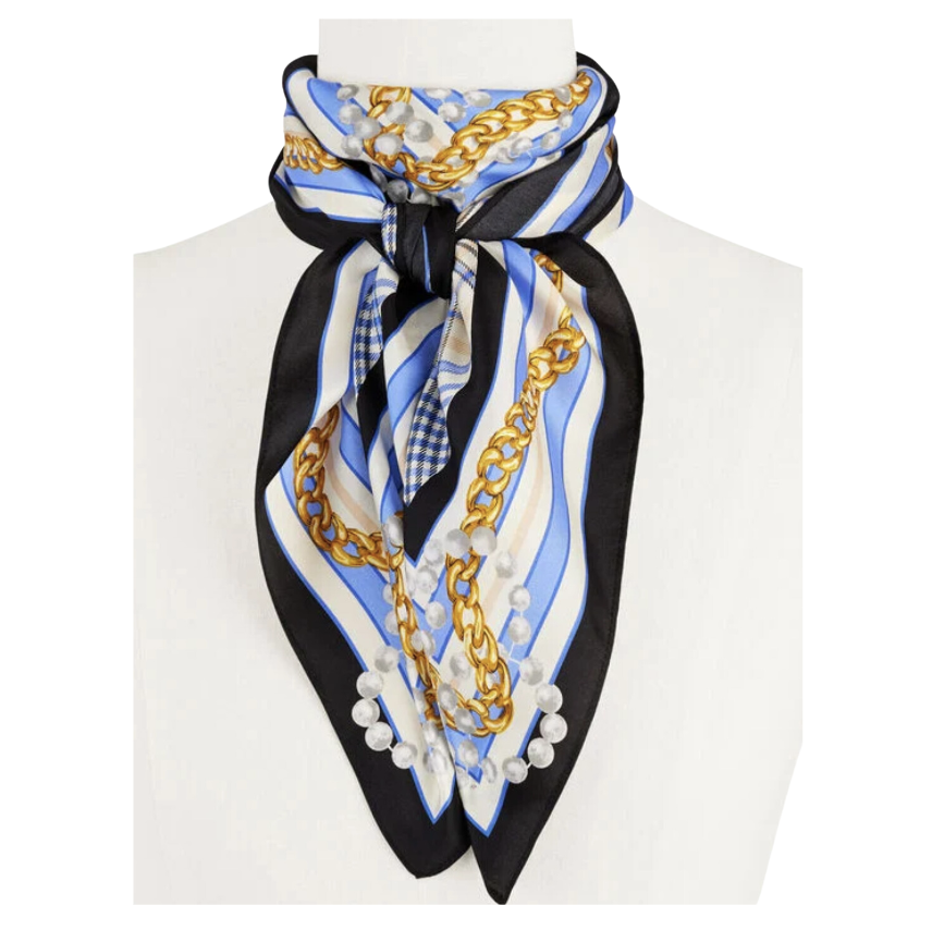 Windy Plaid Silk Scarf